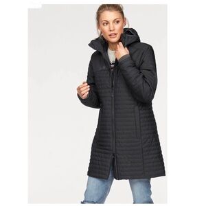 Jack Wolfskin Women's Long Clarenville Coat Colour Black Size Small✨
